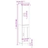 vidaXL Buffet haut Sonoma gris 34,5x34x180 cm Bois d'ing&eacute;nierie