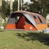 vidaXL Tente de camping tunnel 5 personnes gris et orange imperm&eacute;able