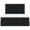 vidaXL Cadre de lit ottoman avec matelas noir 140x190 cm velours