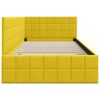 vidaXL Cadre de lit d'angle Jaune 90 cm x 190 cm Velours
