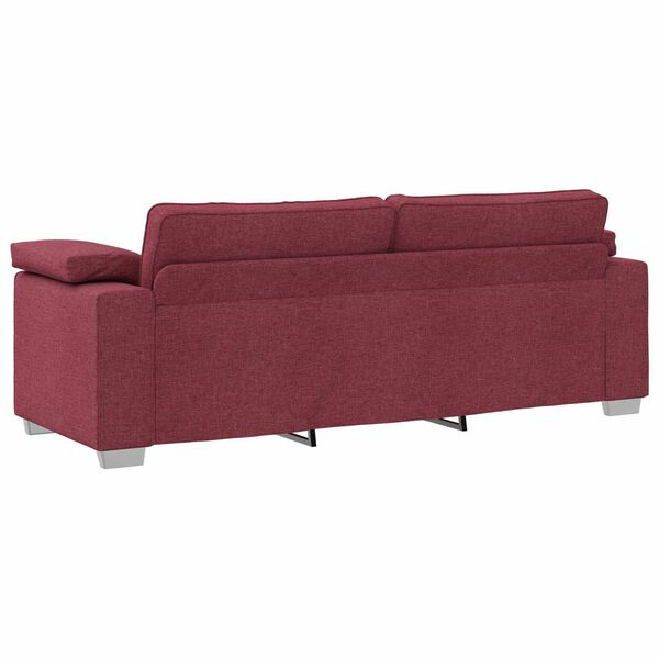 vidaXL Canap&eacute; Bordeaux 219 x 80 x 82 cm tissu