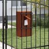 vidaXL bo&icirc;te aux lettres Rouill&eacute; 30 x 20 x 55 cm Acier patin&eacute;