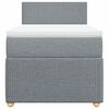 vidaXL Sommier &agrave; lattes de lit et matelas Gris clair 90x190 cm Tissu