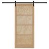 vidaXL Porte coulissante Marron 93 x 211 cm Pin massif