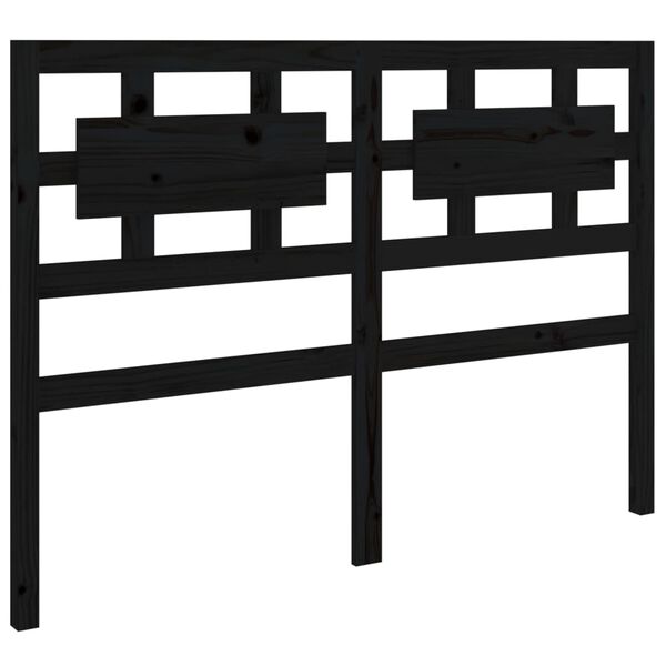 vidaXL T&ecirc;te de lit Noir 165,5x4x100 cm Bois massif de pin