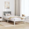 vidaXL Cadre de lit avec t&ecirc;te de lit Gris clair 80 x 200 cm Pin massif