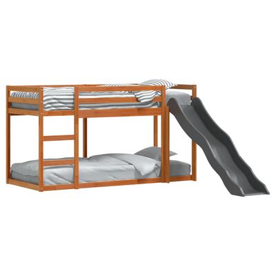 vidaXL Lit superposé avec toboggan et échelle sans matelas 90x190 cm