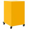vidaXL Table de chevet jaune moutarde 36x39x59 cm acier
