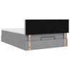 VidaXL Cadre de lit ottoman et matelas gris clair 140x200 cm tissu