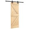vidaXL Porte coulissante Naturel et noir 70 x 210 cm