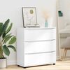 vidaXL Armoire de rangement Blanc brillant 80 x 31 x 81 cm