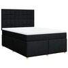 vidaXL Sommier &agrave; lattes de lit avec matelas Noir 140x190 cm Tissu