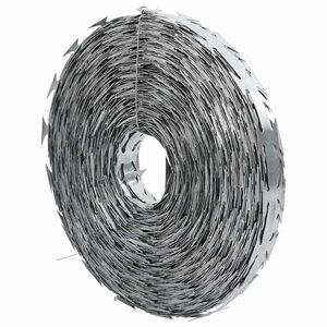 vidaXL Fil rasoir Argent&eacute; 5000 x 1,9 cm Acier galvanis&eacute;