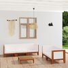 vidaXL Salon de jardin 6 pcs avec coussins Bois d'acacia solide