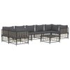 vidaXL Salon de jardin 8 pcs avec coussins anthracite r&eacute;sine tress&eacute;e