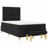 vidaXL Lit &agrave; ressorts avec matelas Noir 120 x 190 cm tissu