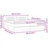 vidaXL Sommier &agrave; lattes de lit avec matelas et LED noir 200x220 cm velours