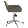 vidaXL Chaises pivotantes &agrave; manger lot de 6 Gris fonc&eacute; Velours