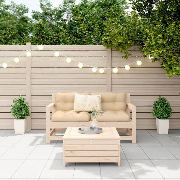 vidaXL Salon de jardin 3 pcs bois de pin massif
