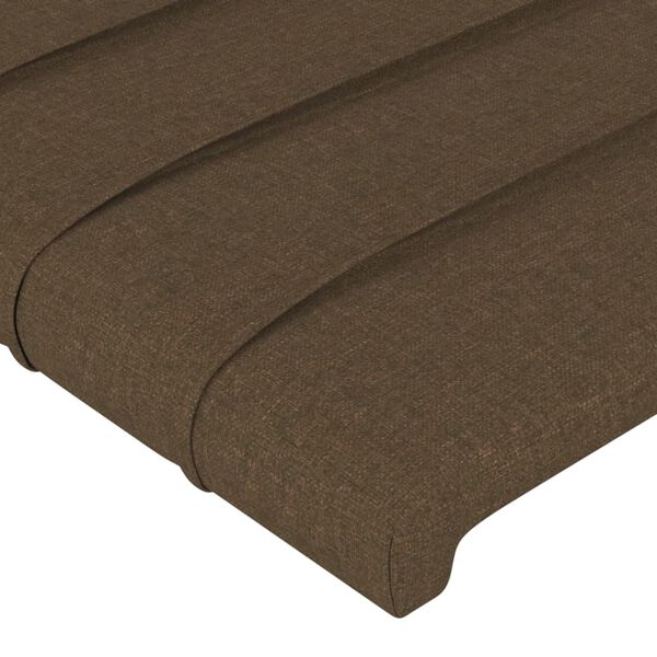 vidaXL T&ecirc;te de lit marron fonc&eacute; 80x5x118/128 cm Tissu