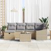 vidaXL Ensemble de Canap&eacute;s avec coussin Beige et Gris clair polyrotin