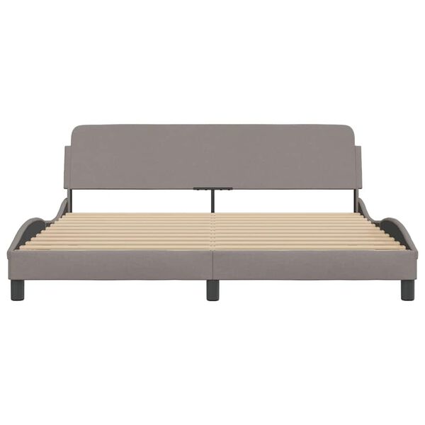 vidaXL Cadre de lit Dover taupe 180x200 cm tissu