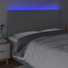 vidaXL T&ecirc;te de lit &agrave; LED Gris clair 160x5x118/128 cm Tissu