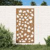vidaXL Décoration murale jardin 105x55 cm acier corten design feuille