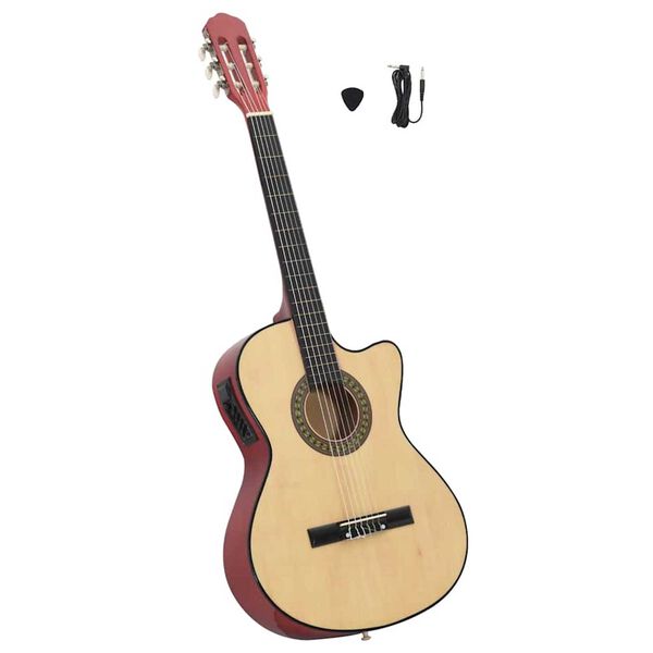 vidaXL Guitare d&eacute;coup&eacute;e classique occidentale avec &eacute;galiseur 6 cordes