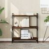 vidaXL Biblioth&egrave;que 3 niveaux ch&ecirc;ne brun 76x32x88 cm bois d'ing&eacute;nierie