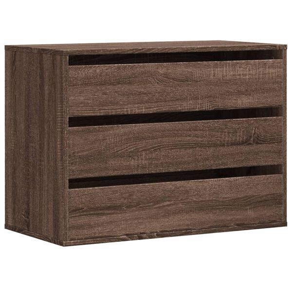 vidaXL Commode d'angle ch&ecirc;ne marron 80x41x58 cm bois d'ing&eacute;nierie