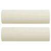 vidaXL Canap&eacute; 2 places avec oreillers d&eacute;coratifs cr&egrave;me 120 cm velours
