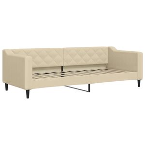 vidaXL Lit de repos sans matelas cr&egrave;me 80x200 cm tissu