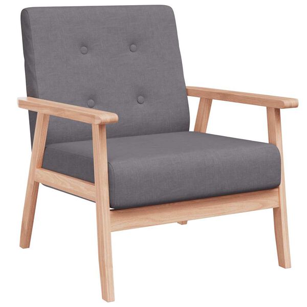 vidaXL Fauteuil Gris fonc&eacute; Tissu