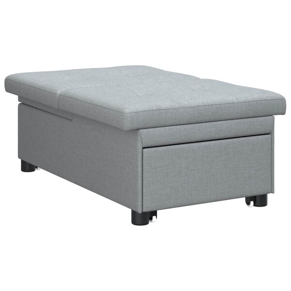 vidaXL Canap&eacute;-lit escamotable Gris clair 194 x 50 x 82 cm tissu