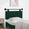 vidaXL T&ecirc;te de lit suspendue Vert fonc&eacute; 110 x 55 x 5 cm Velours