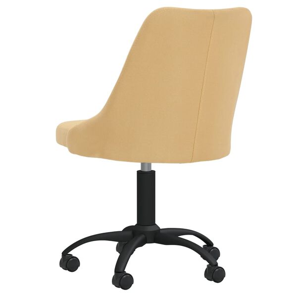 vidaXL Chaise pivotante de salle à manger Jaune Tissu