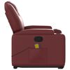 vidaXL Fauteuil inclinable de massage Rouge bordeaux Similicuir