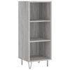 vidaXL Buffet haut Sonoma gris 34,5x34x180 cm Bois d'ing&eacute;nierie