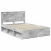 vidaXL Cadre de lit avec t&ecirc;te de lit B&eacute;ton 140 x 190 cm Pin massif