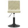 vidaXL Chaises &agrave; manger pivotantes lot de 4 Cr&egrave;me Velours