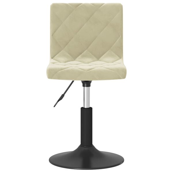 vidaXL Chaises &agrave; manger pivotantes lot de 4 Cr&egrave;me Velours