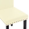 vidaXL Chaises &agrave; manger lot de 4 cr&egrave;me PVC