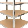 vidaXL &Eacute;tag&egrave;re &agrave; 5 niveaux 3 pcs Argent&eacute; Acier et bois ing&eacute;nierie