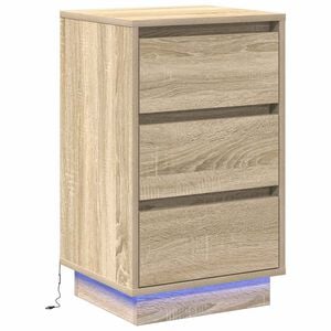 vidaXL Cabinet de chevet Ch&ecirc;ne Sonoma 39 x 34,5 x 65 cm