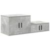 vidaXL Armoire de rangement 2 pcs Gris b&eacute;ton 127 x 41 x 40 cm
