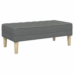 vidaXL banc avec coussin Gris fonc&eacute; 113 x 57 x 39 cm tissu