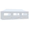 vidaXL Tente de r&eacute;ception escamotable avec 8 parois 3 x 9 m Blanc