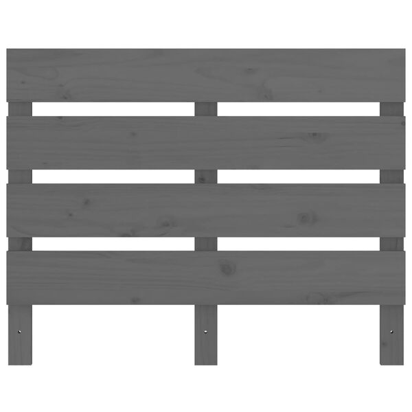 vidaXL T&ecirc;te de lit Gris 100x3x80 cm Bois massif de pin