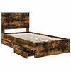 vidaXL Cadre de lit Ch&ecirc;ne fum&eacute; 100 x 200 cm Bois Ing&eacute;nierie